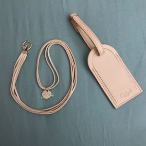 Chloé parfume necklace and luggage tag